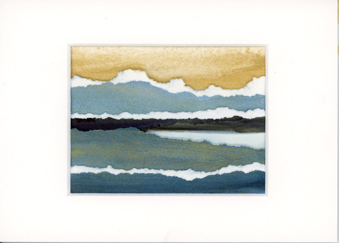 A View So Vast It Takes Your Breath Away | Collaged Watercolor