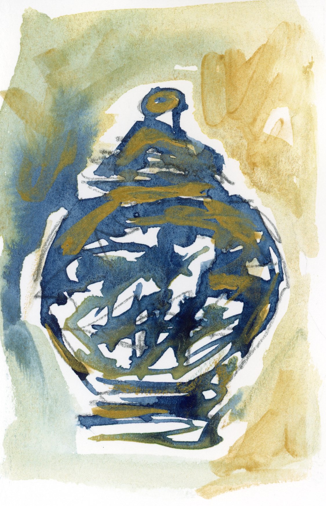 Hope Strengthened by Trust | Small Kintsugi-style Watercolor by JJHogan